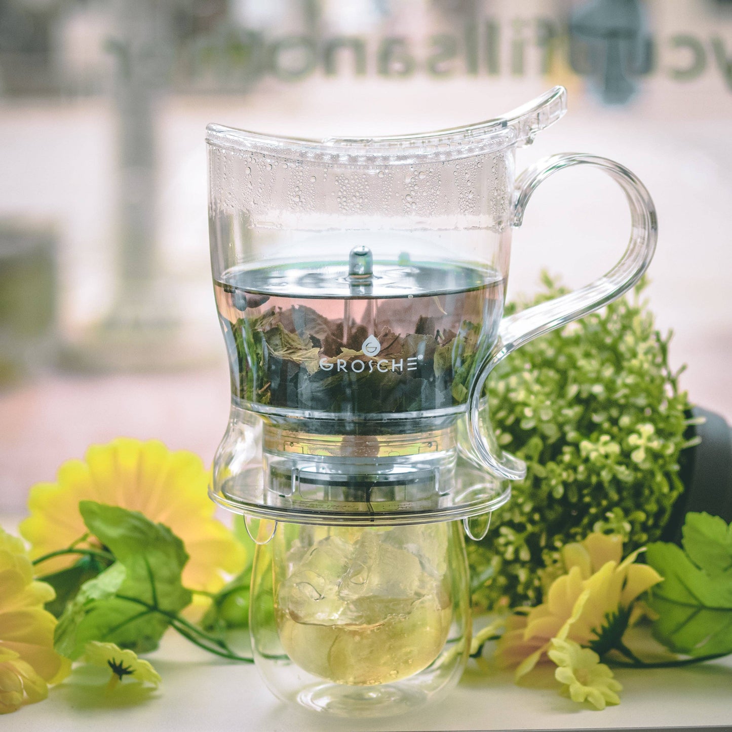 GROSCHE ABERDEEN Smart Tea Maker, Tea Steeper - Clear: 525ml/17.7fl.oz