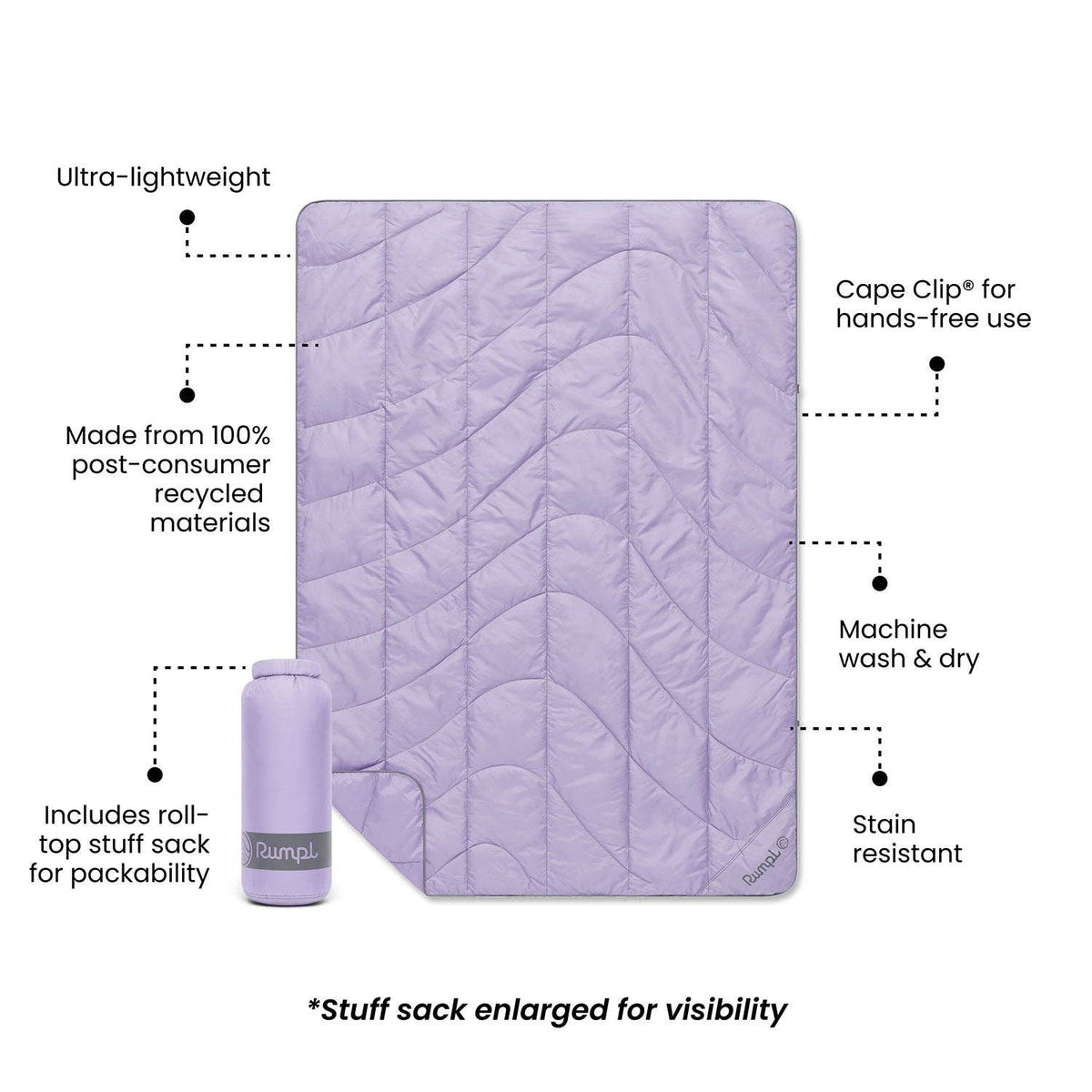 Travel Puffy Blanket - Lavender: Travel