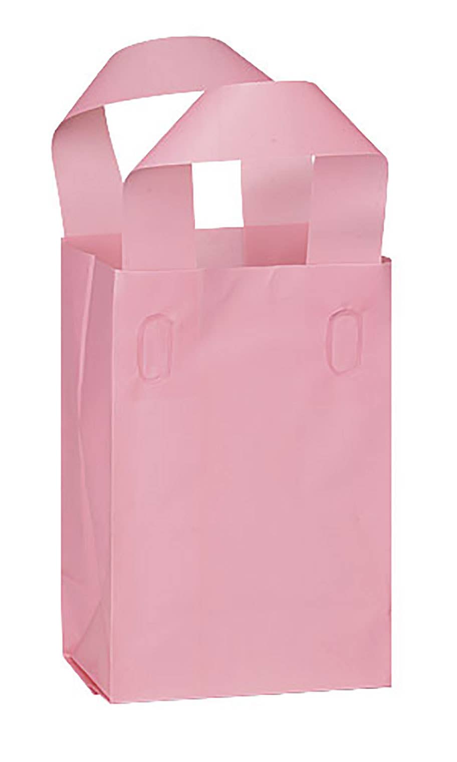 Frosted Retail Shopping Bags: Clear - Handles / Case of 250 / Large
