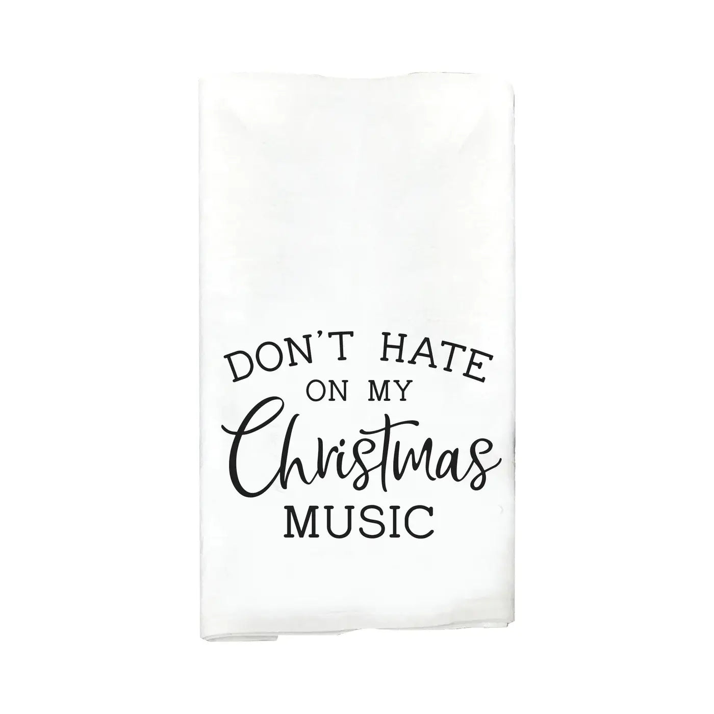 Christmas Music Towel: White