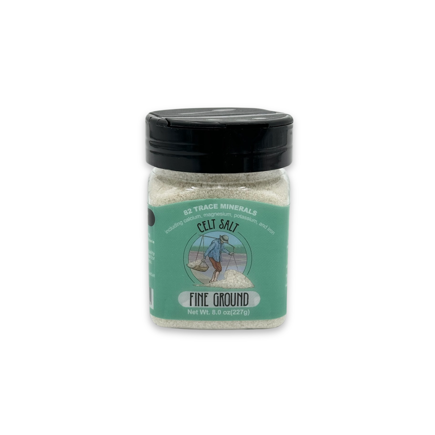 FGSHKR Celtic Sea Salt, 8 oz Shaker of Fine Ground Celt Salt- (1/2 lb)