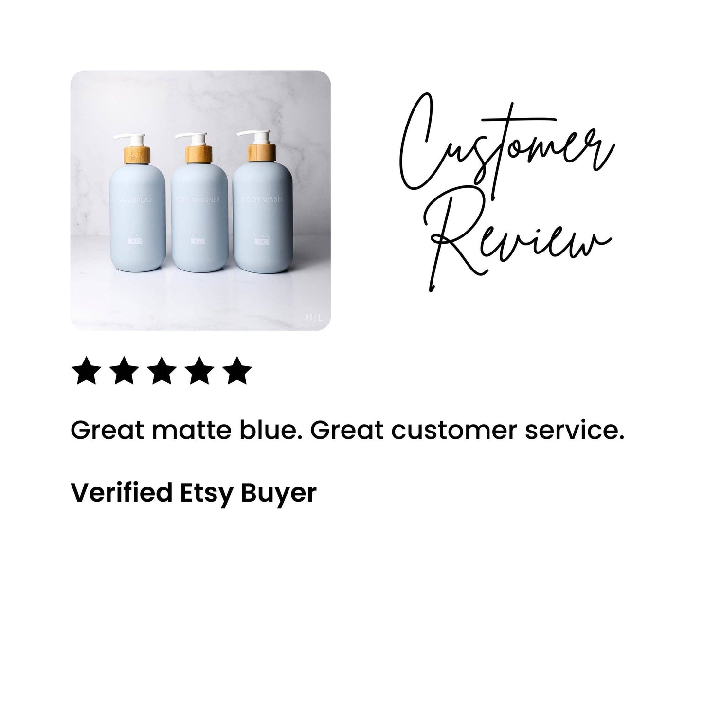 Color Series Shower Dispenser Set of 3 - Waimea Collection, Sky Blue: White Bamboo Pump