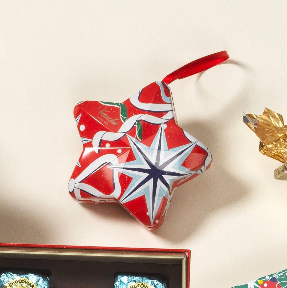Star Chocolate Tin Christmas Ornament - Holiday Gift Sets