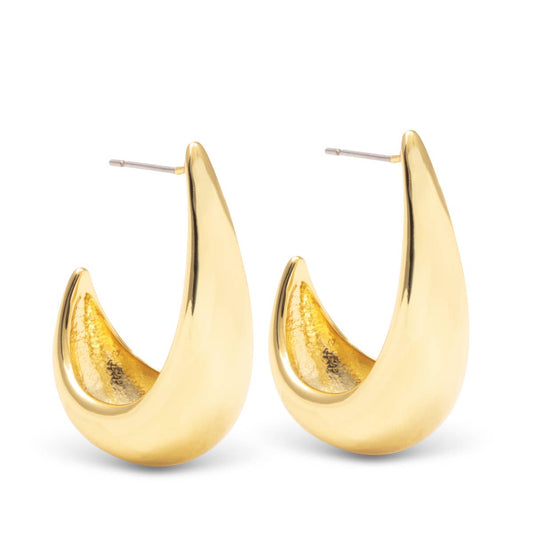 Victoria Polished Huggie - Gold - AMANDA BLU AG