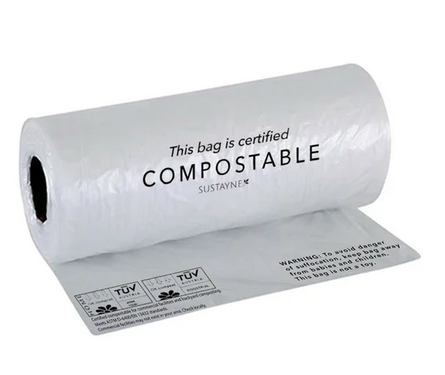 Compostable Bags - 300 bags per roll, 2 rolls per box