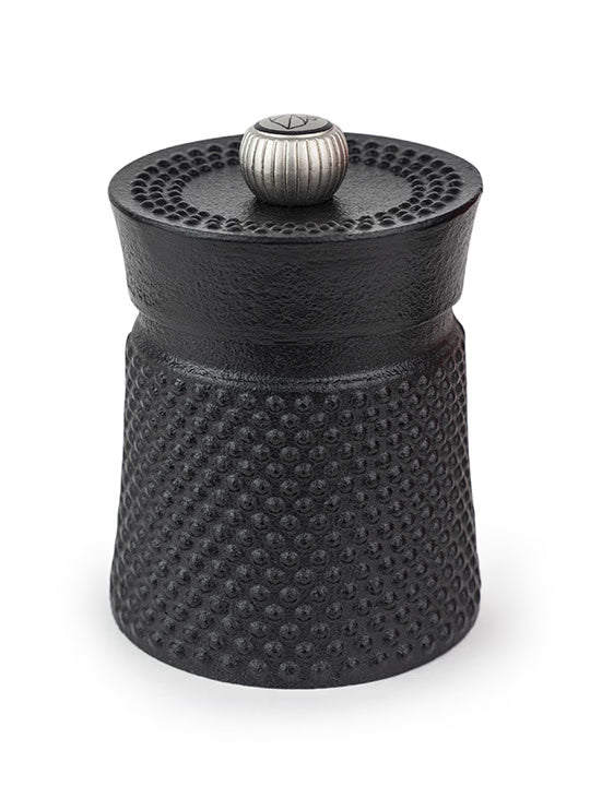 Bali Black Cast-Iron Pepper Mill and its Salt Cellar - Gift Box