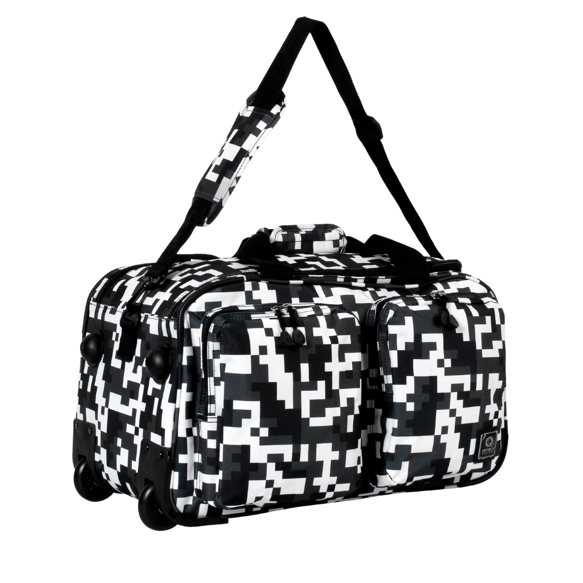 J World Duane 21-inch Travel Wheeled Duffle Bag: BLACK