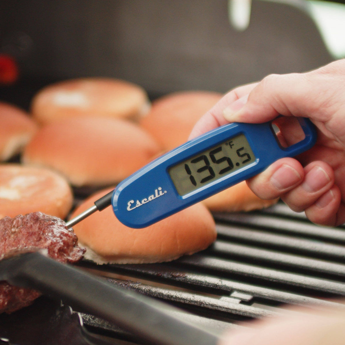 Escali Compact Folding Digital Thermometer: Red