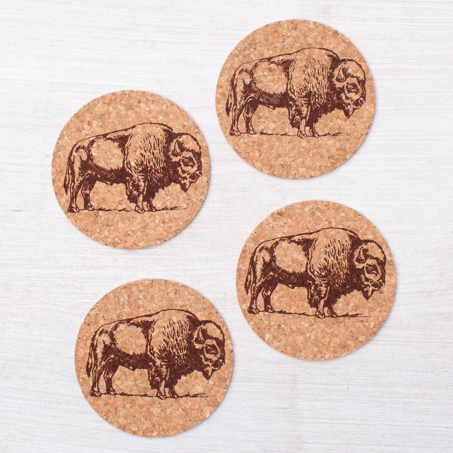 Bison Cork Coaster