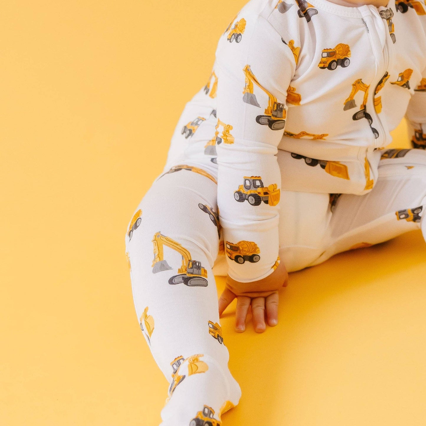 Bamboo Zip-Up Footie Pajama - Dozer: Newborn