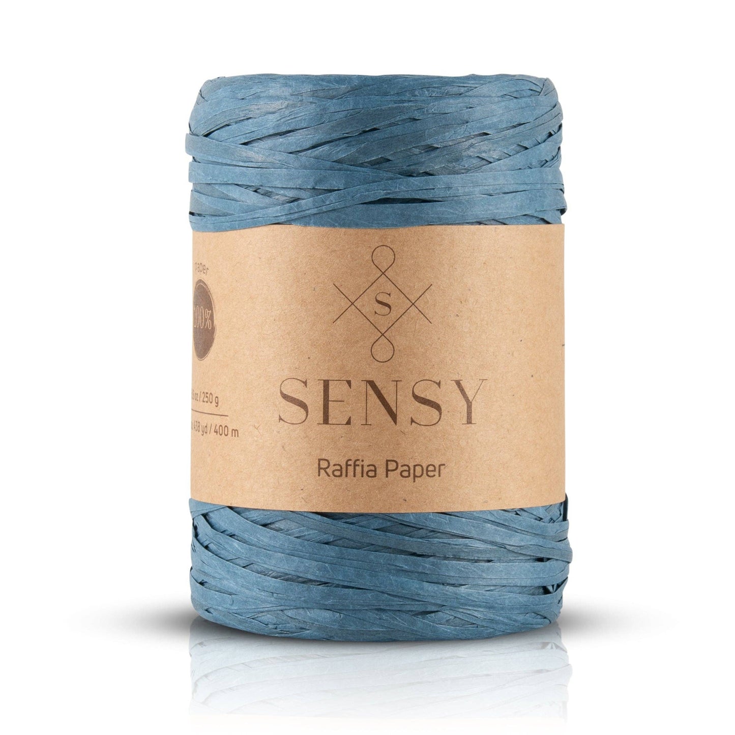 Sensy Premium 438 yards %100 Paper Raffia Paper: Natural