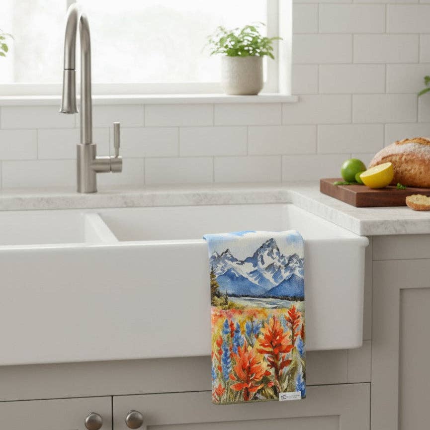 Grand Paintbrush | Waffle Weave Microfiber Towels Kitchen & Bath: Washcloth