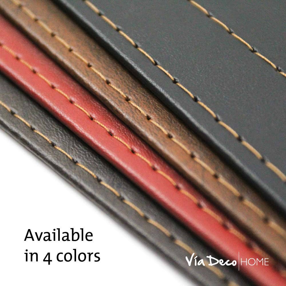 Classic Luxe Placemat Faux Leather: Brown Marble