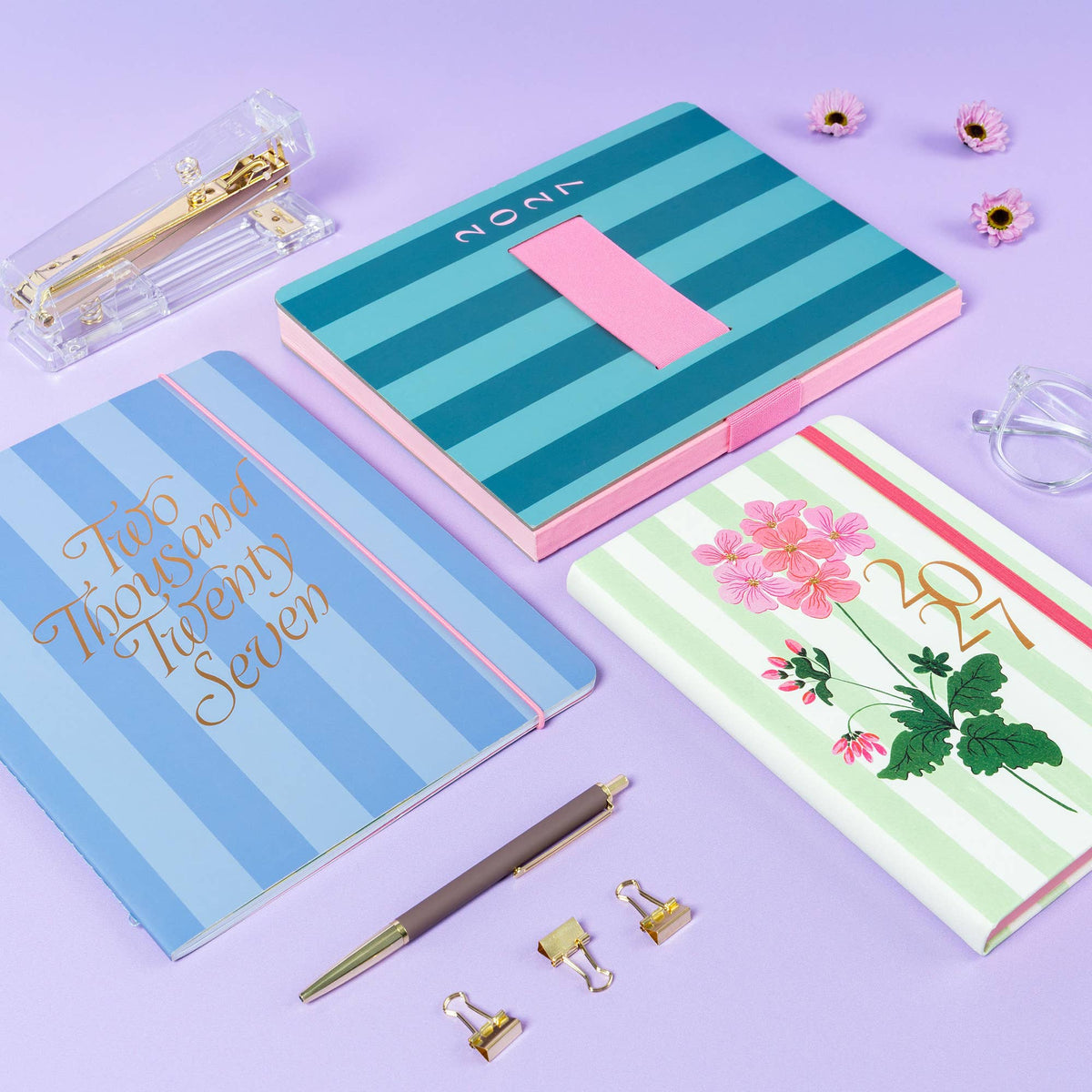 2027 Cabana Blooms Medium Casebound Planner