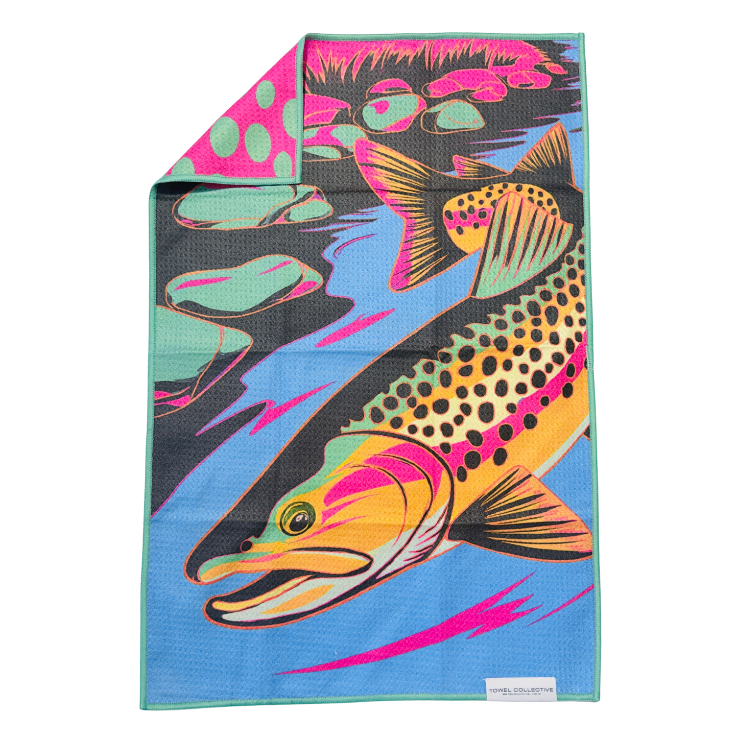 River Rainbow | Waffle Weave Microfiber Towels Kitchen & Bath: Hand Towel