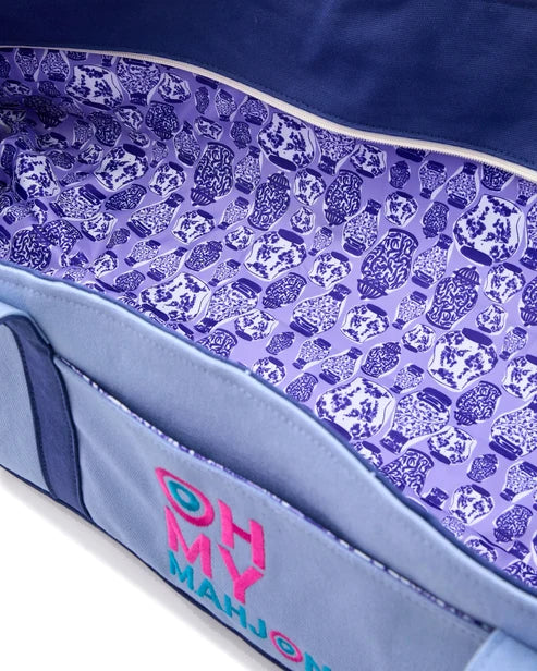 Blue Mat Storage Mahjong Bag