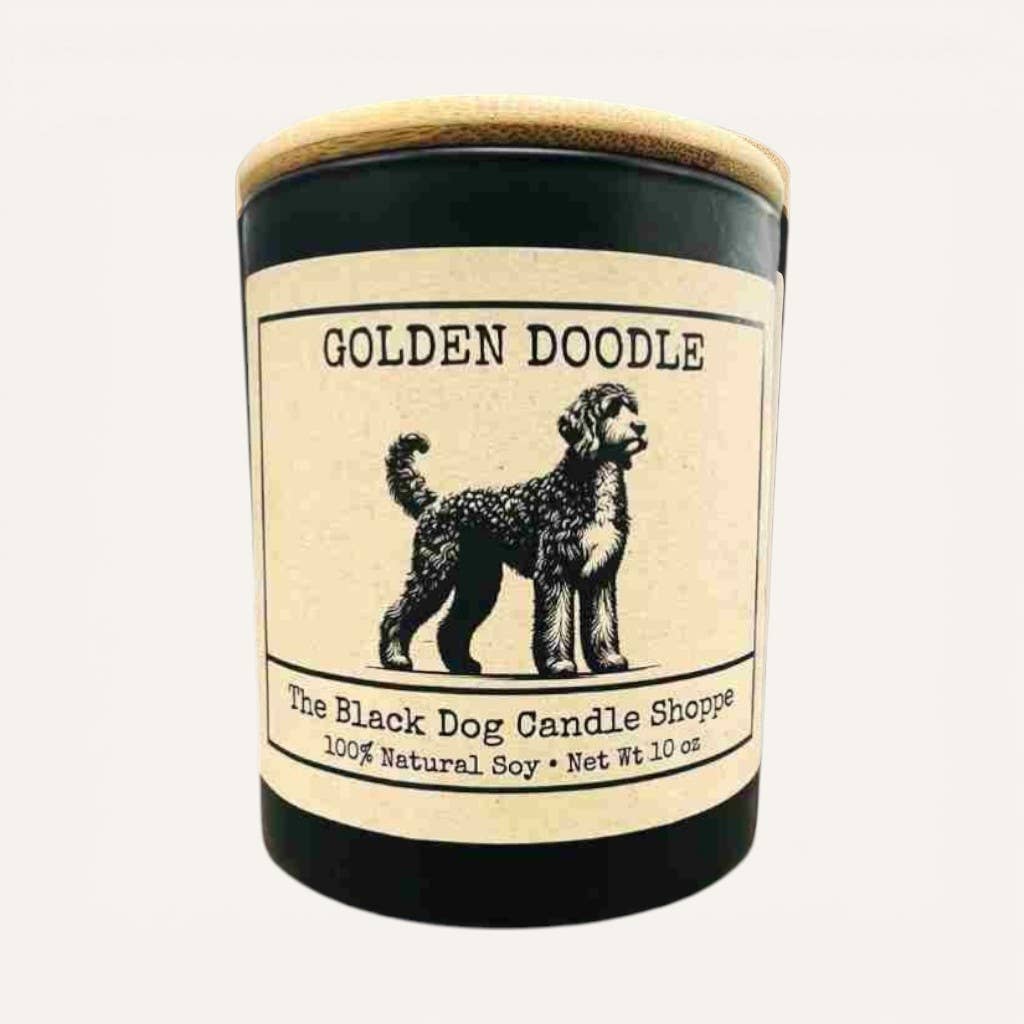 Golden Doodle Dog Breed Candle : Bourbon Butterscotch
