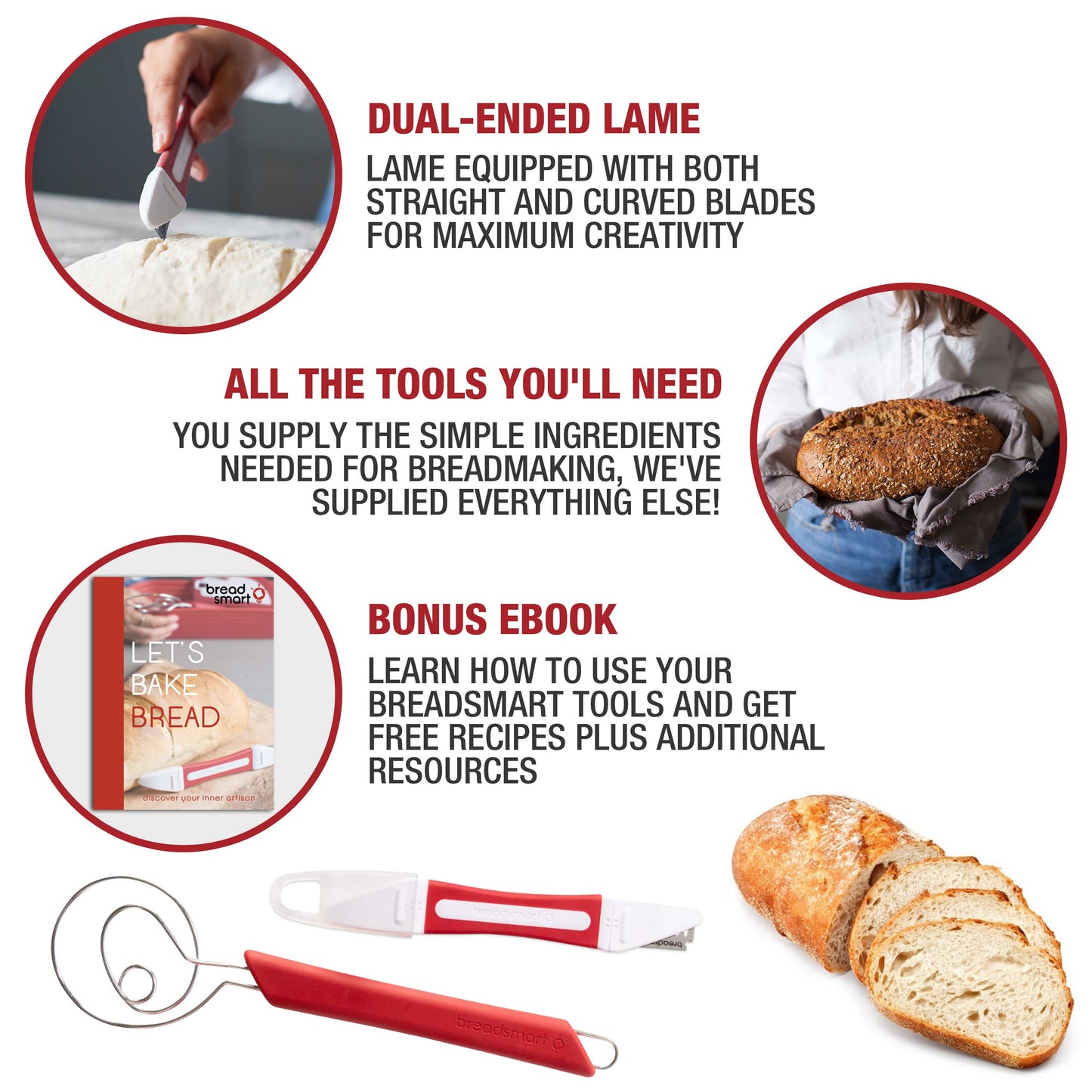 Breadsmart 5pc Bread Making Kit: Purple