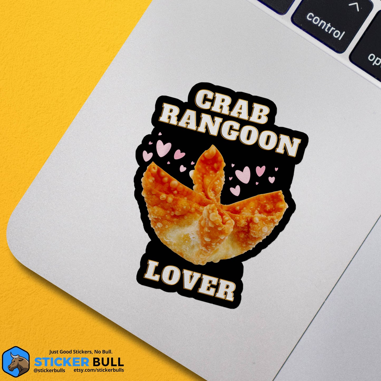 Crab Rangoon Lover Food Meme Sticker, Waterproof Sticker