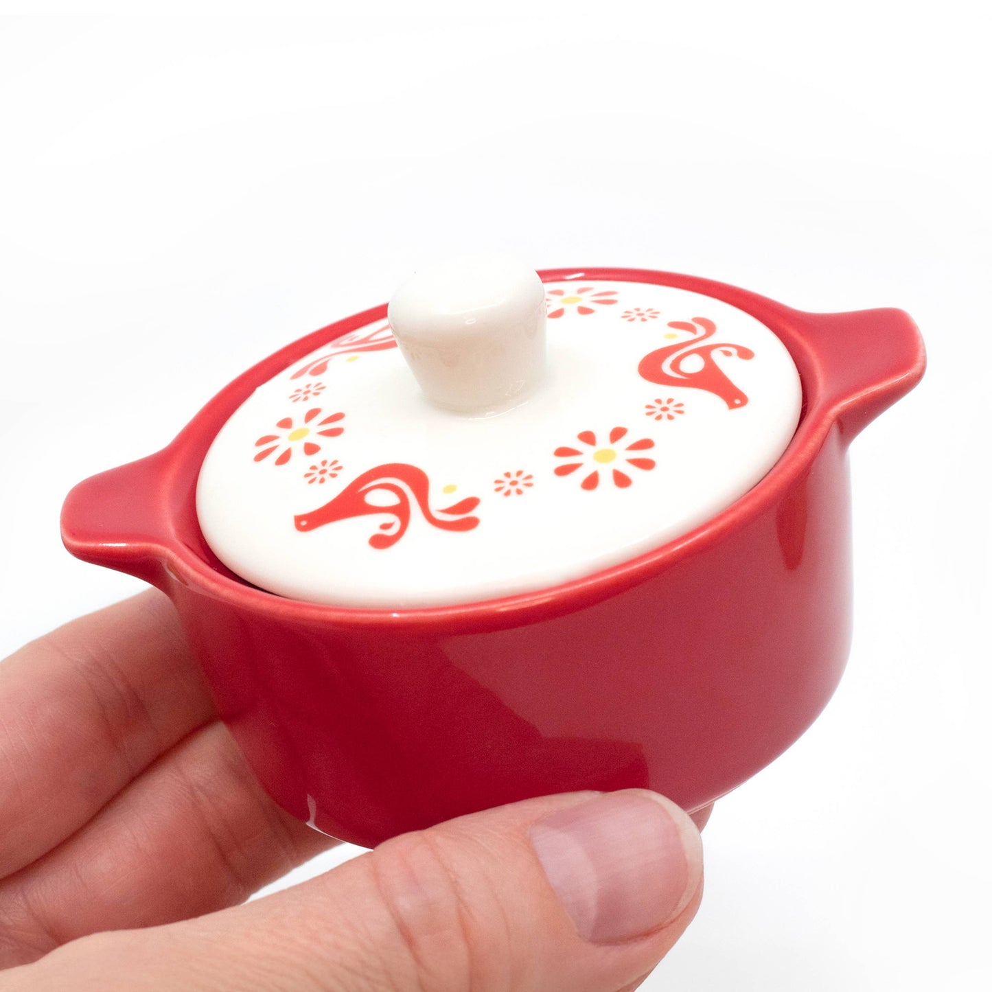 Pyrex-Inspired Friendship Casserole Ceramic Trinket Box