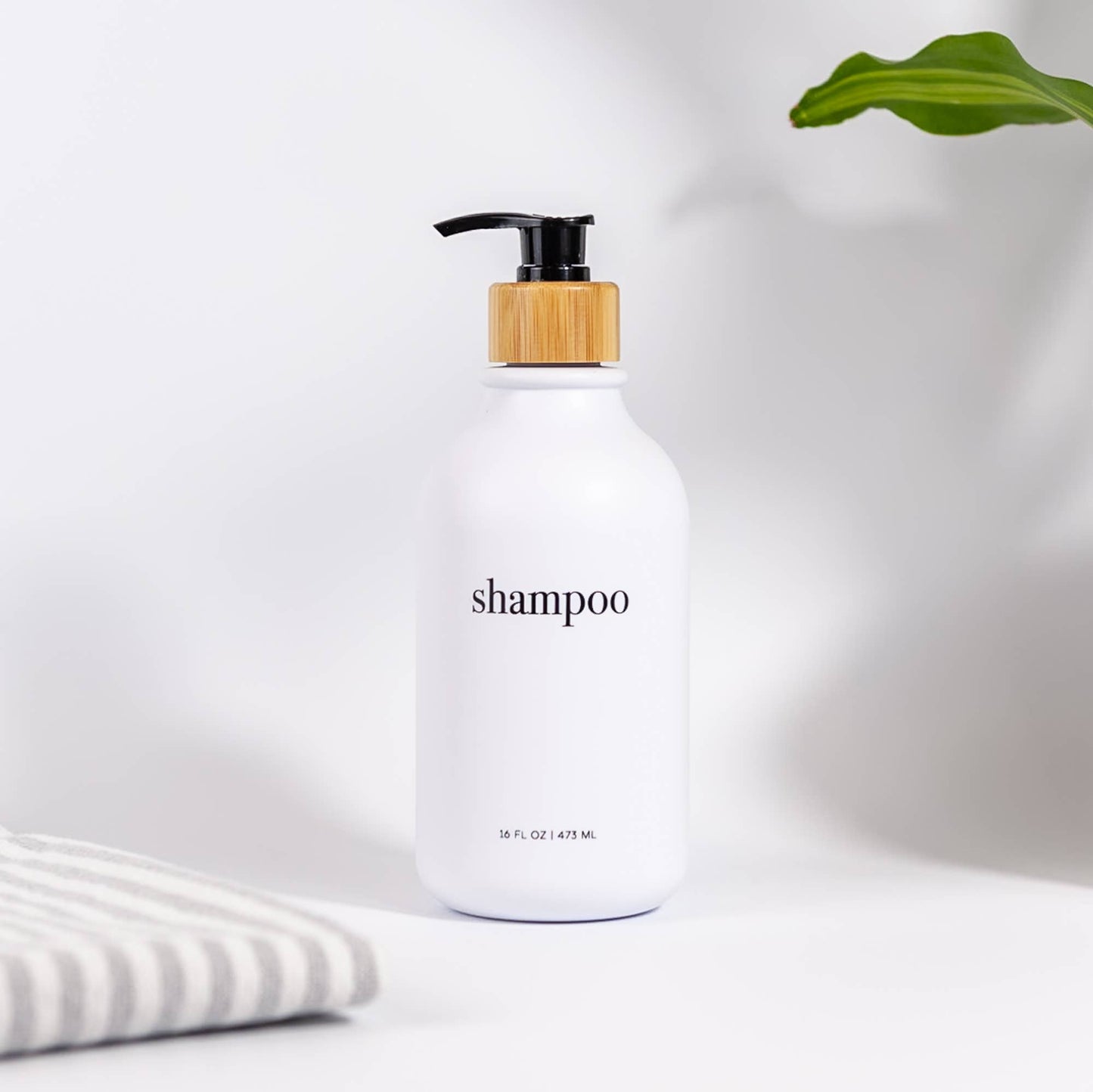 Hamptons 55 Collection | Printed Shower Sets: White Bamboo