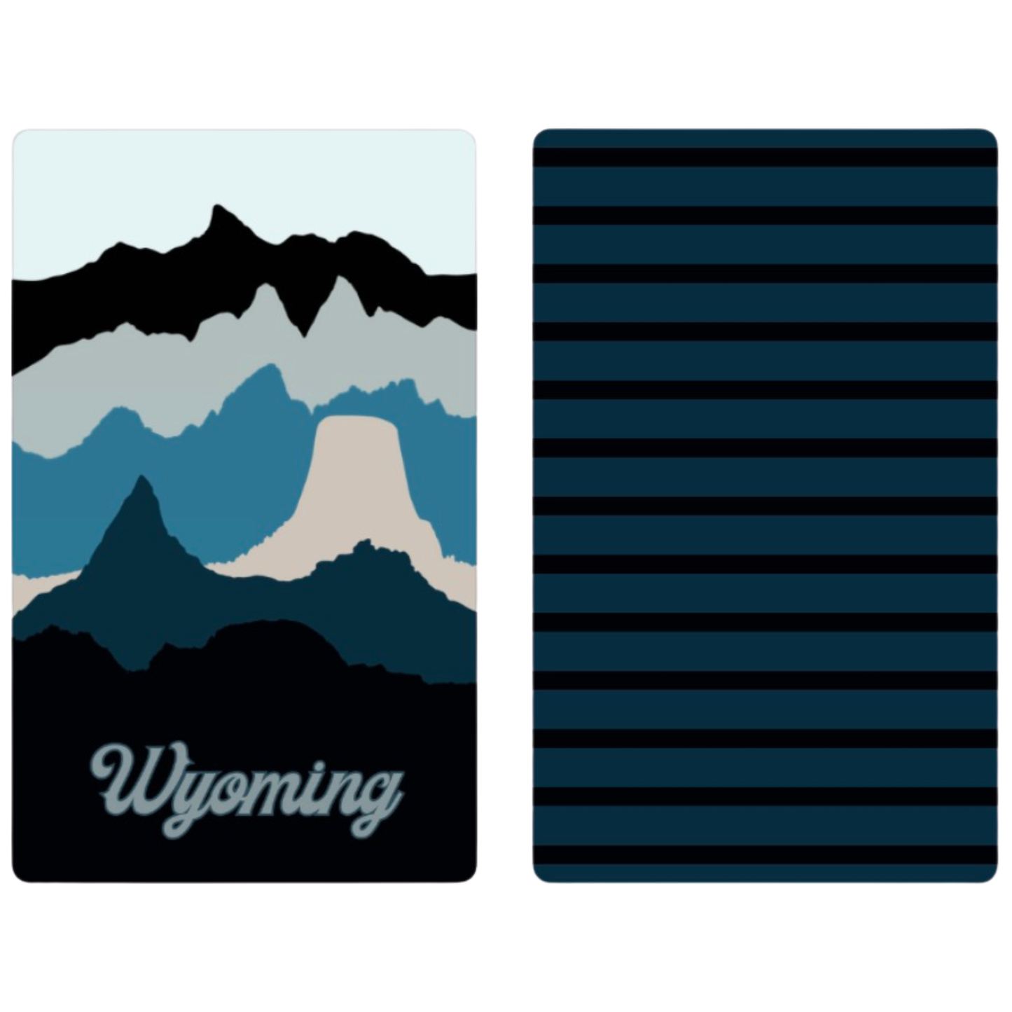 Cowboy State Skyline | Waffle Weave Microfiber Towels Kitchen & Bath: Hand Towel