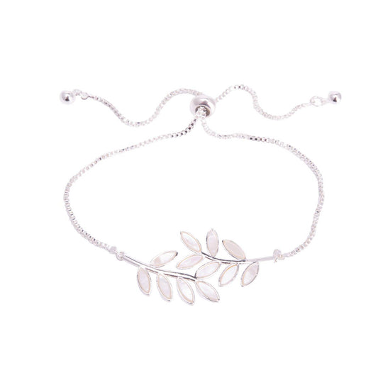Mother of Pearl Vine Bracelet - Silver - Amanda Blu AG