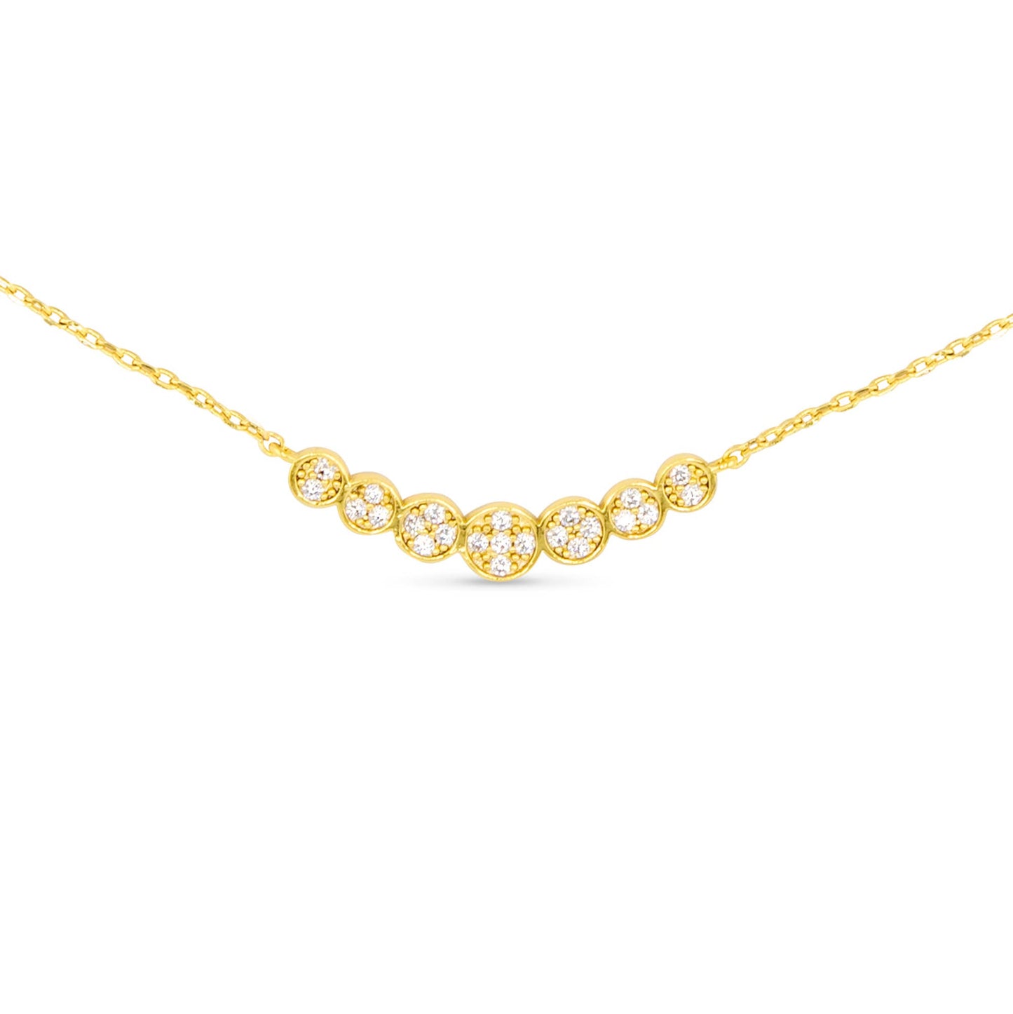 Delicate Gold Cubic Zirconia Arc Necklace