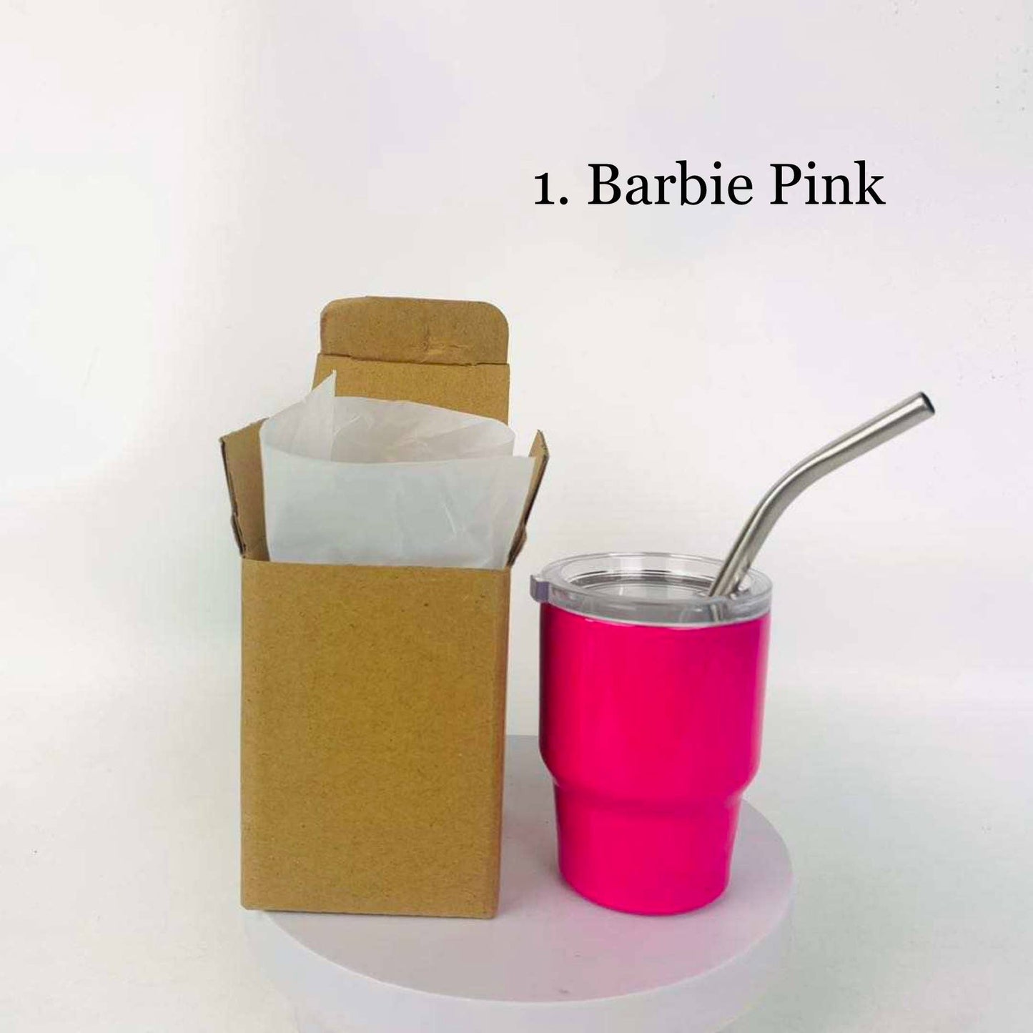 Mini Tumbler Shot Glass with Straw - Stocking Stuffer: 10. Orange