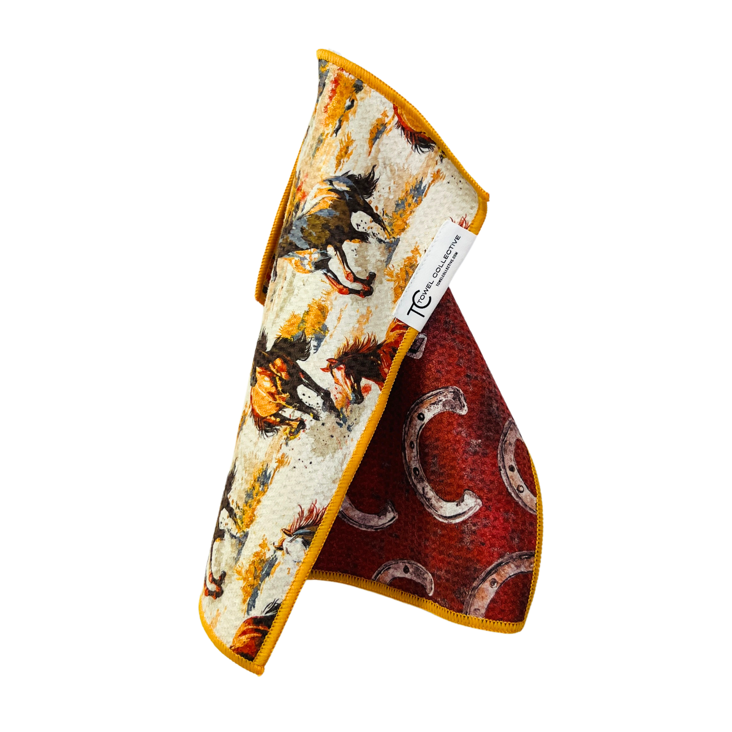 Horse Country | Waffle Weave Microfiber Towels Kitchen & Bath: Hand Towel