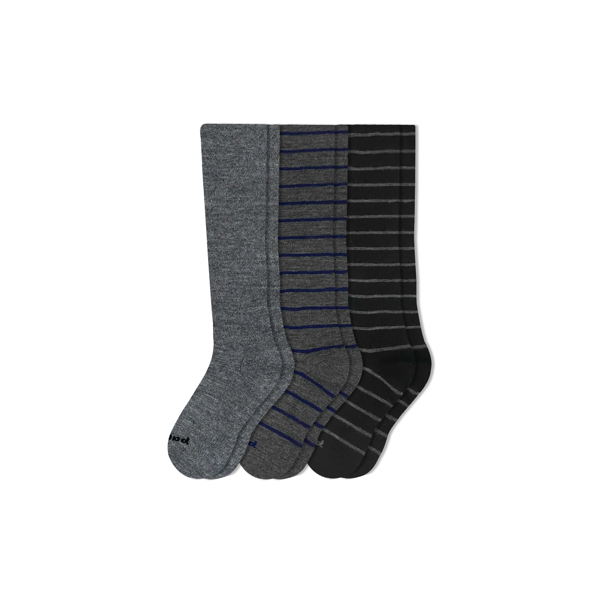 Men's Compression Socks: SOLID/Gray & SOLID/Charcoal & SOLID/Black / Medium / Large (US: 7 - 10)