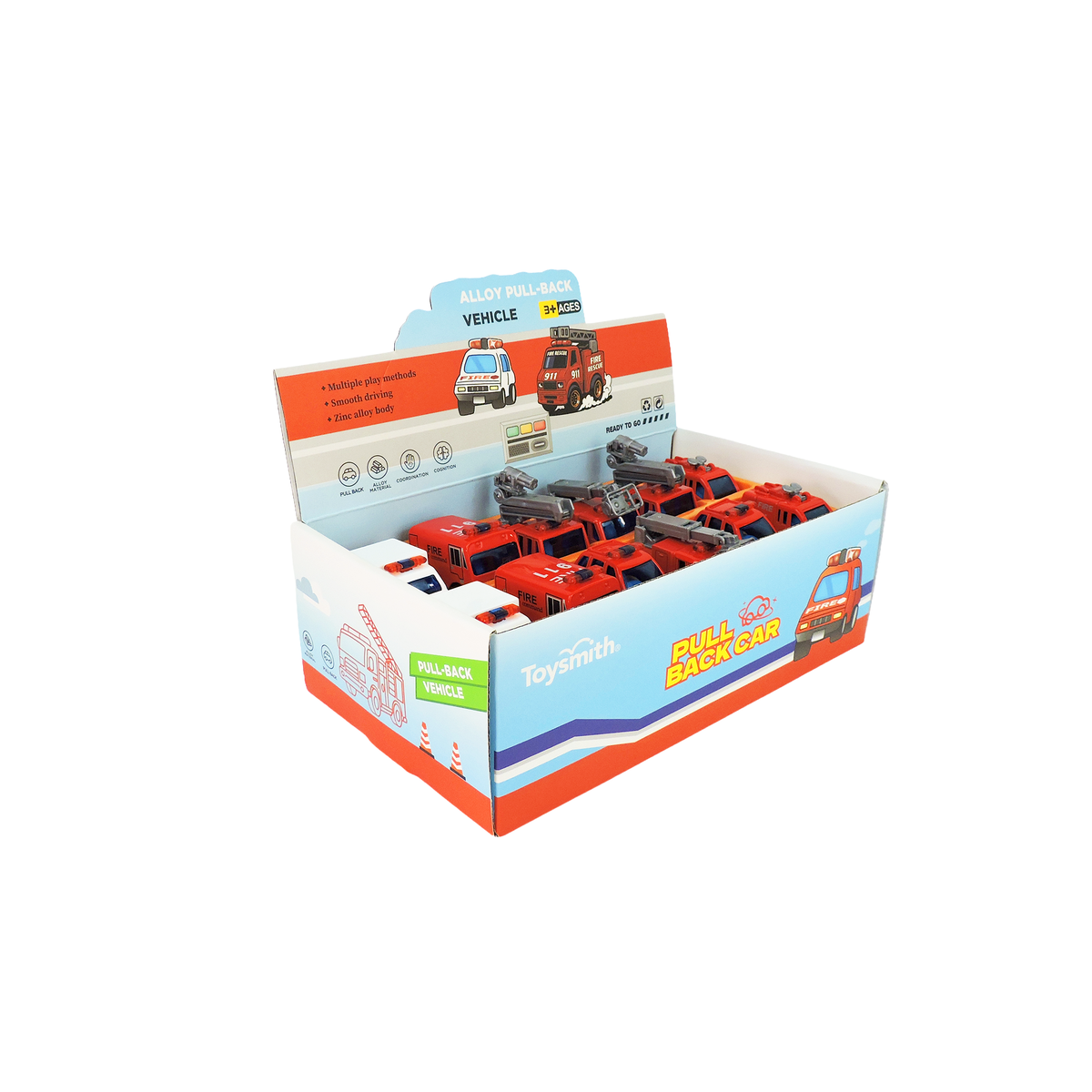 Alloy Alley Medium Diecast Pull-Back Rescue Vehicle