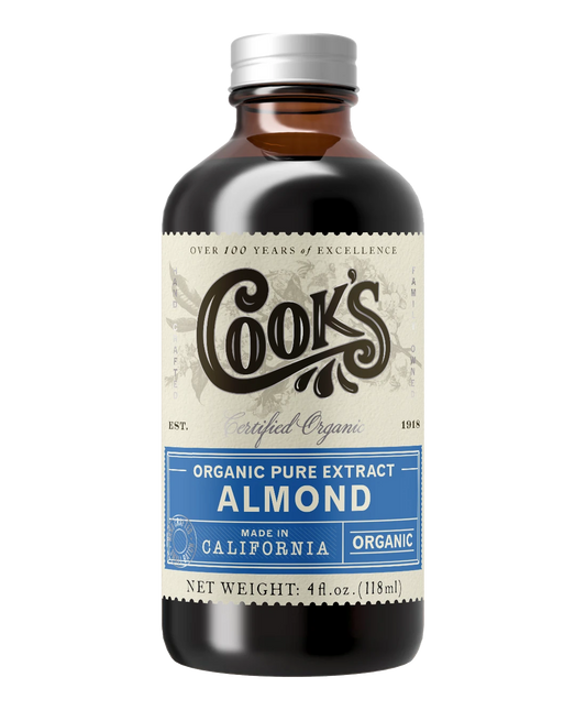 Organic Pure Almond Extract: 4 Oz