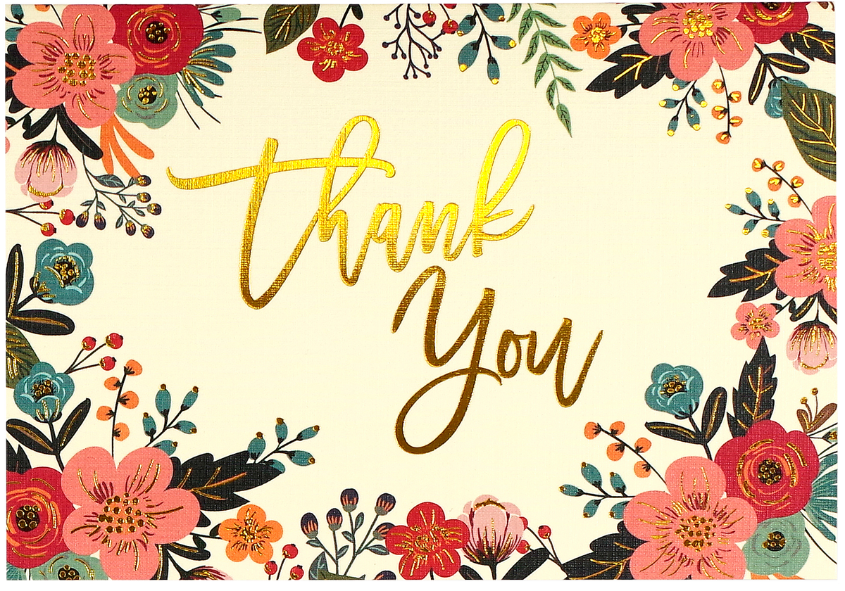 Floral Frame Thank You Notes