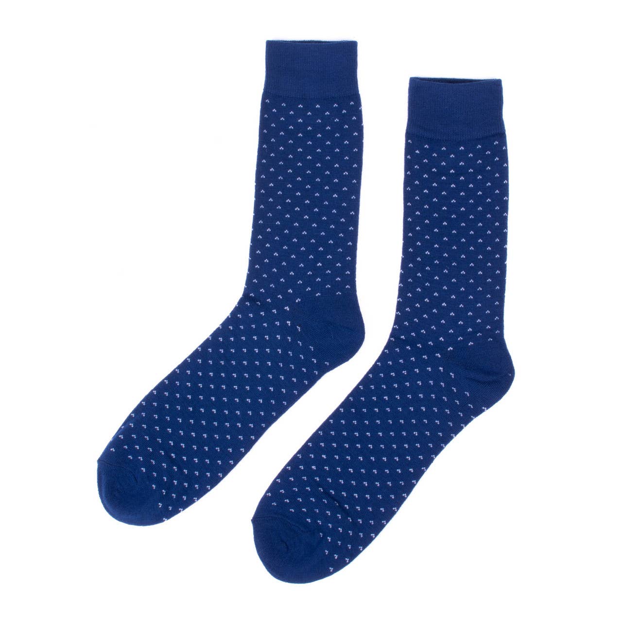 Men 12 Pk Assorted Navy Fancy Pattern Poly Socks-DSP12F-NV