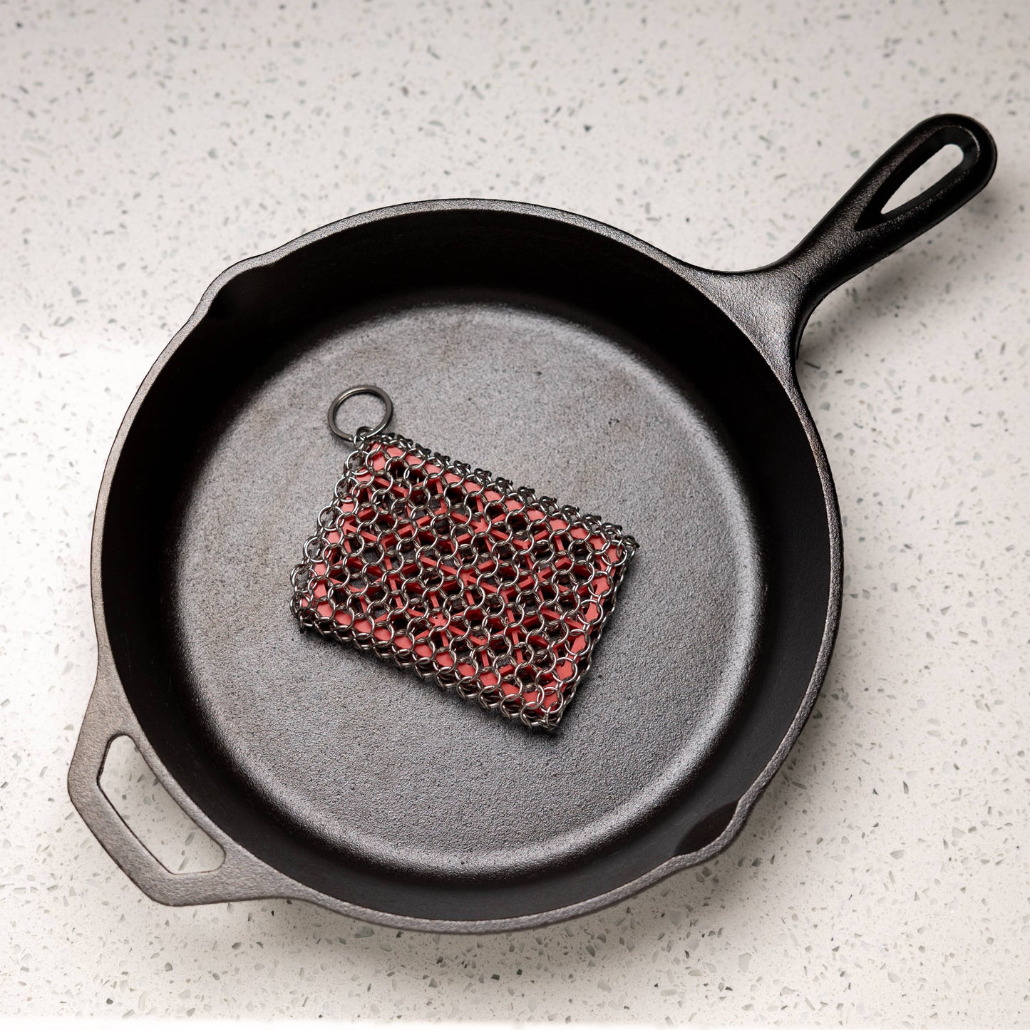 Outset Chain Mail Cast Iron Scrubber Pad, 4.5" x 3.5"