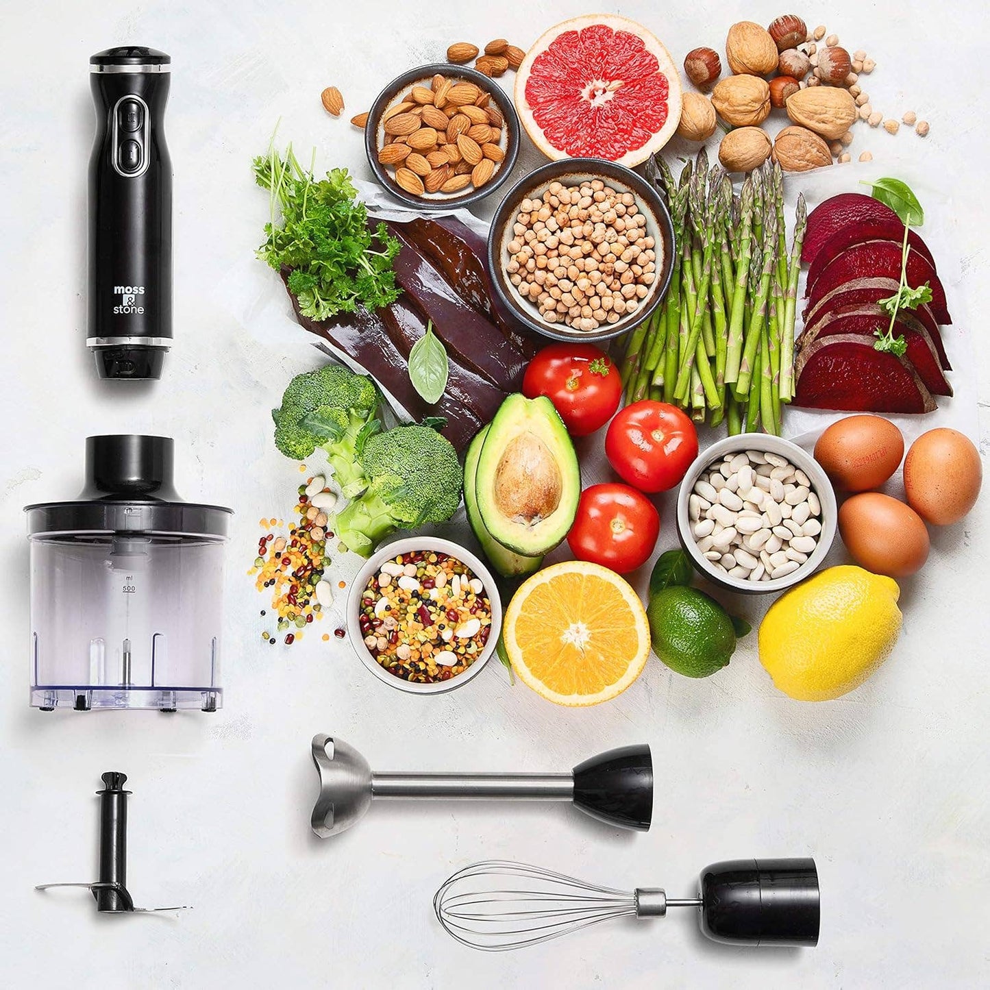 Hand Blender Electric With Add On's - Black