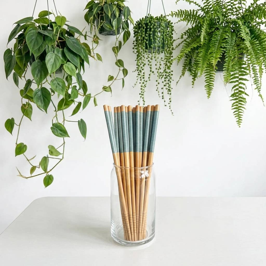 Bamboo Chopsticks - Set of 2 | Summer Bestseller: Black