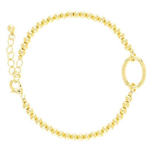 'Add A Charm' Bracelet | Blu Charm Collection: Yellow Gold / Beaded