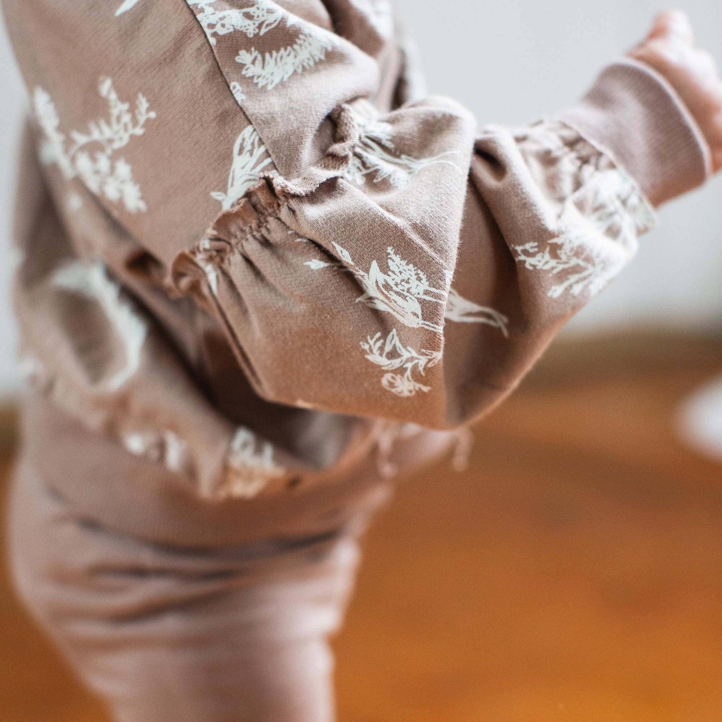 Little Wild Flower Toddler Sweatshirt Set: Ginger Loaf / 2 Toddler