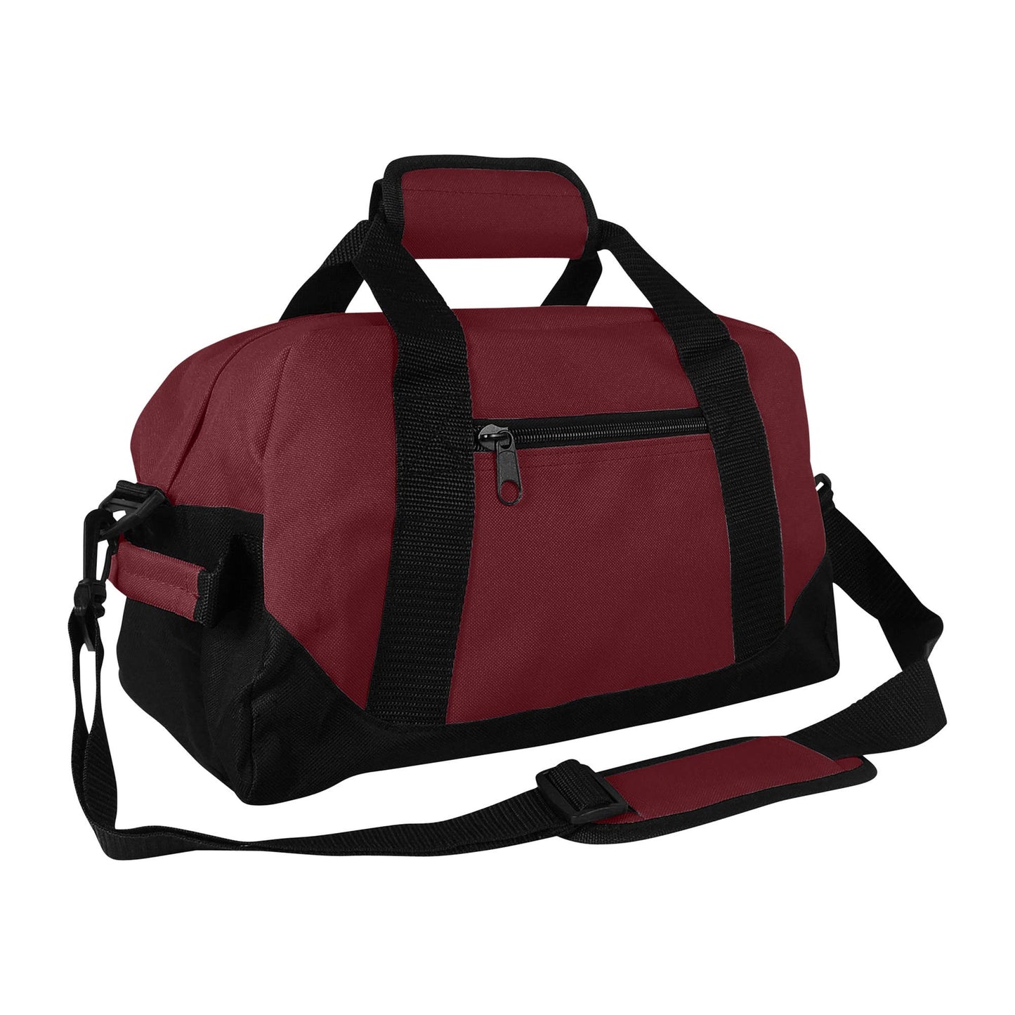 DALIX 14" Small Duffle Bag Two Toned Gym Travel Bag: Black