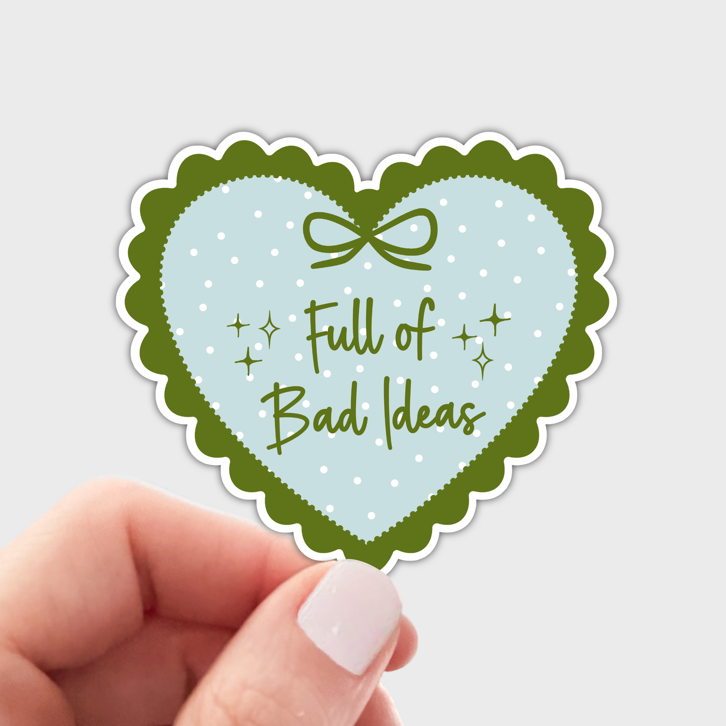 Full of Bad Ideas Sticker - coquette, heart, cute, funny