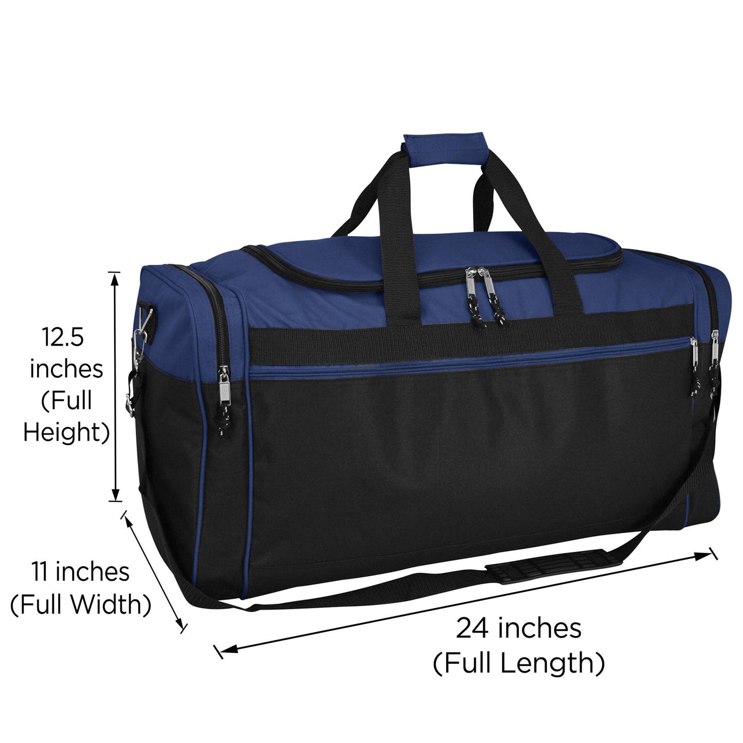 DALIX 25" Extra Large Vacation Travel Duffle Bag: Navy Blue