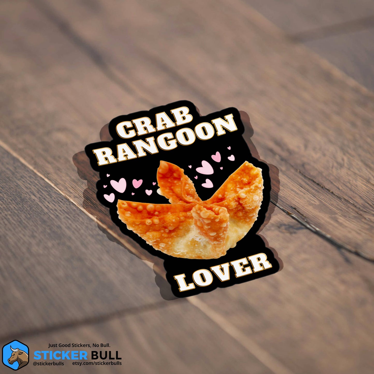 Crab Rangoon Lover Food Meme Sticker, Waterproof Sticker