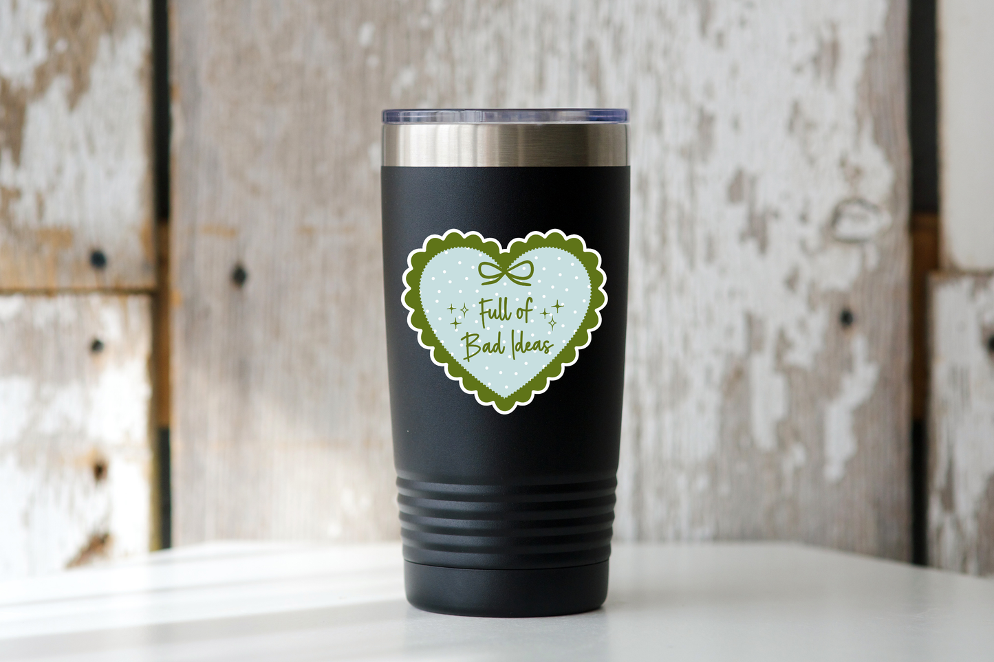 Full of Bad Ideas Sticker - coquette, heart, cute, funny