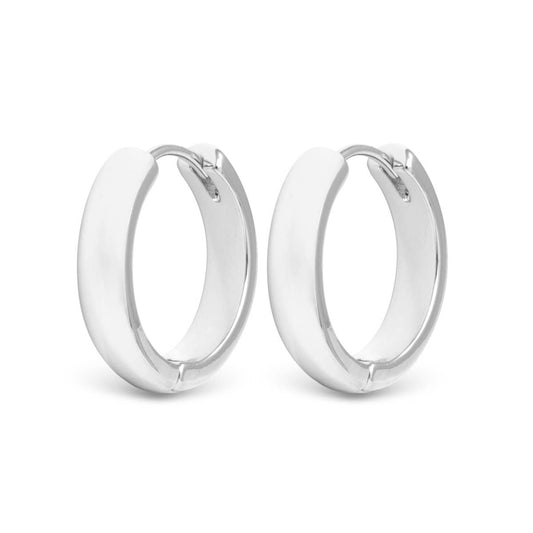 Stacy Small Hoop - Silver - AMANDA BLU