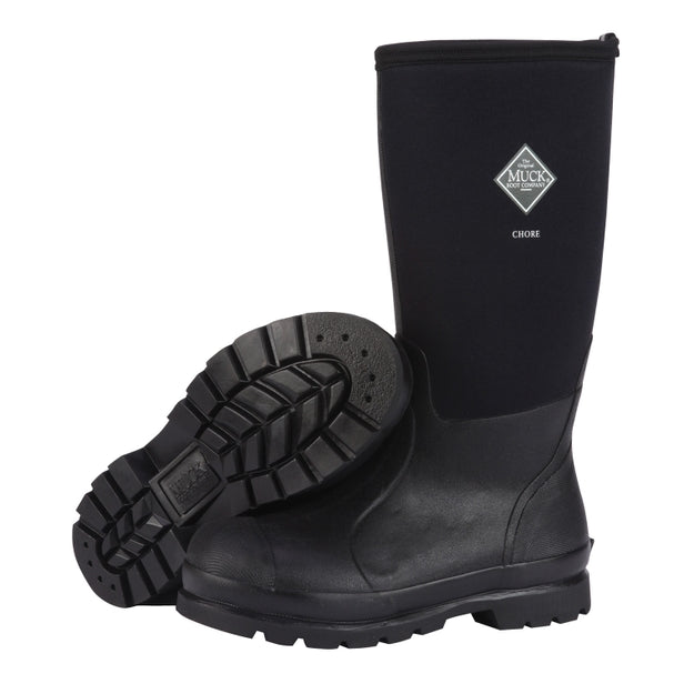 Muck Boot Chore Boot HI Black Steel Toe 16in 9M/10W