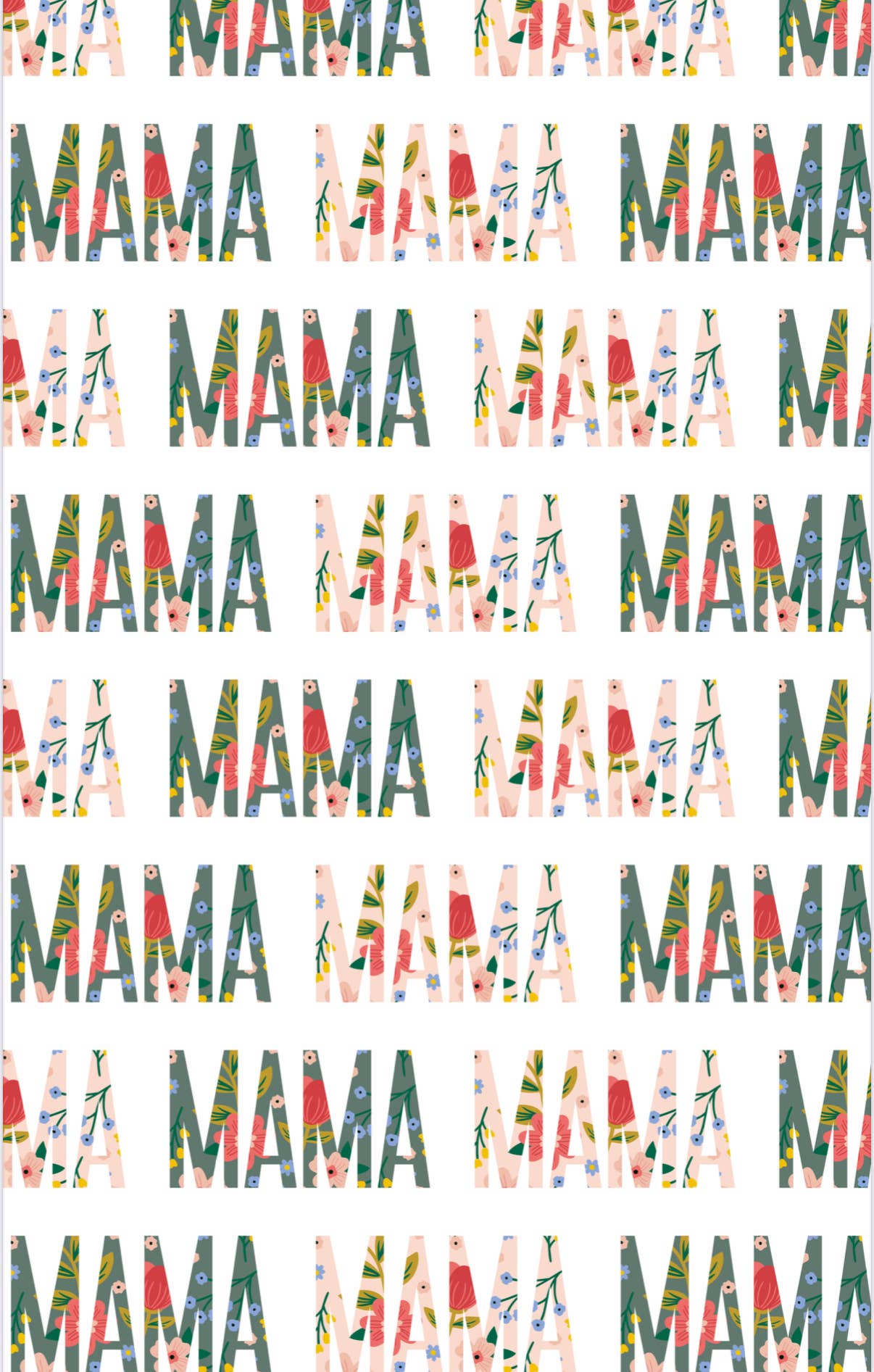 Mama: Double-Sided Washcloth (presale will ship in April): White / 12x12 in / Washcloth