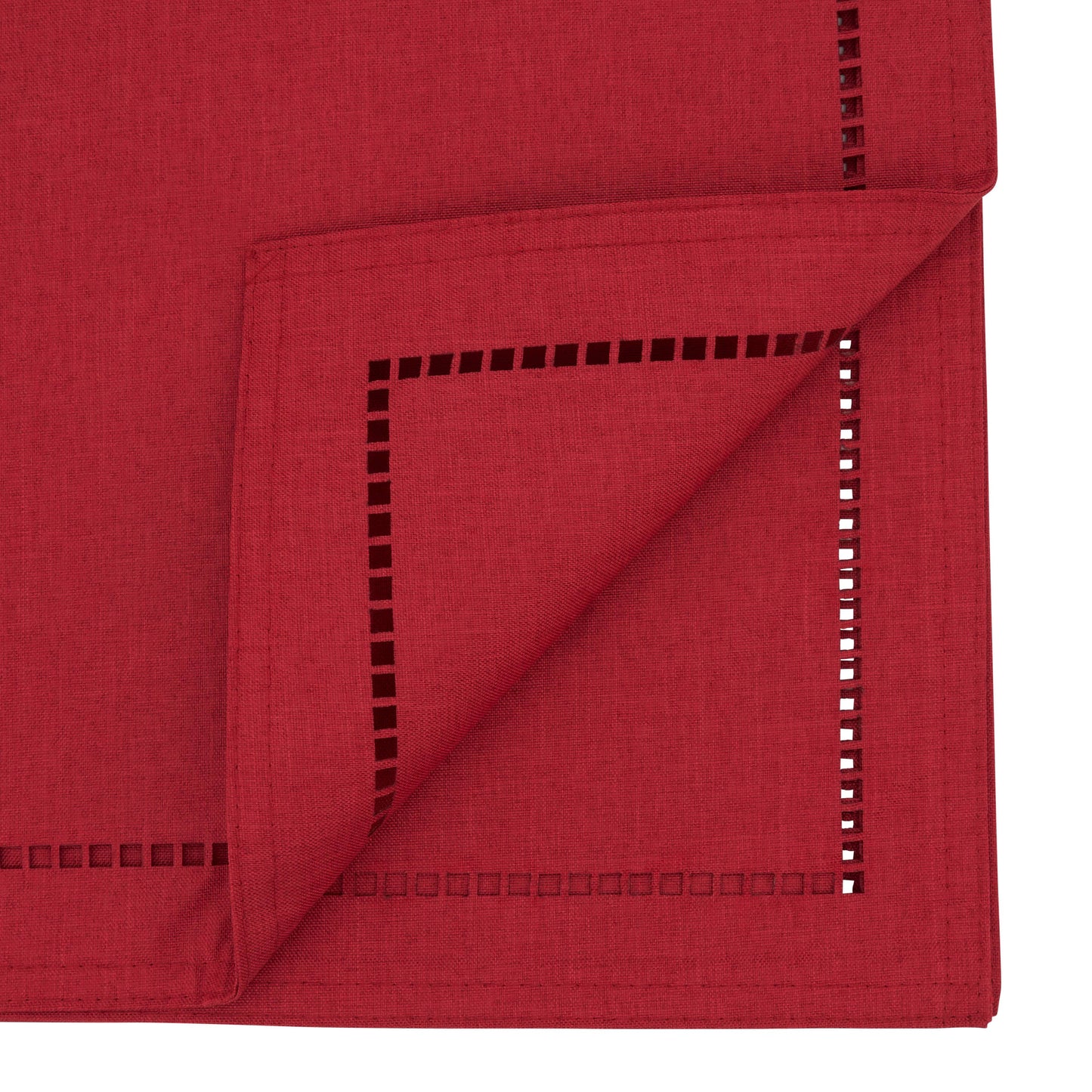 Laser-Cut Hemstitch Runner: Green / 14"x54"