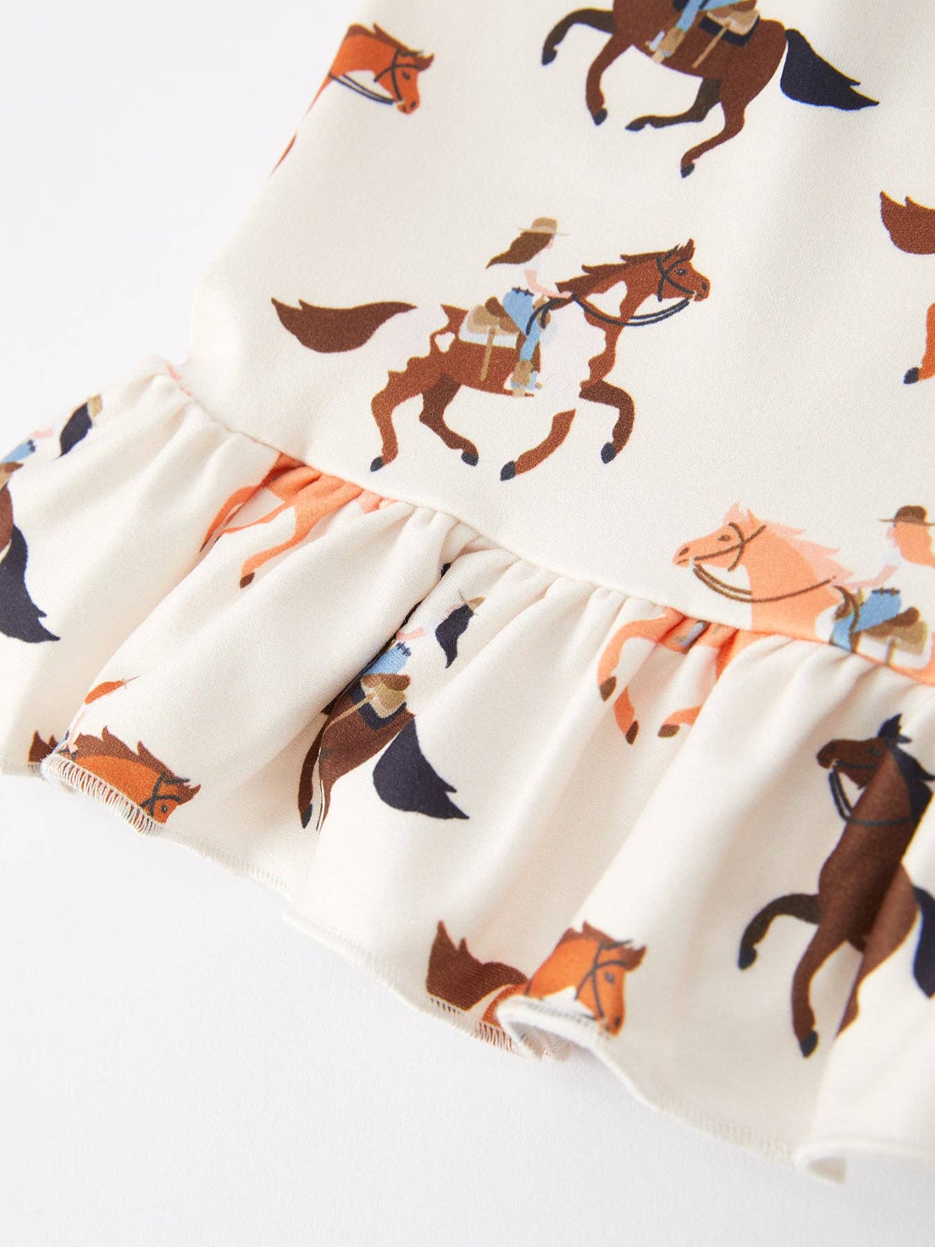 Western Girls Letter Print Outfits Set: 3-4Y